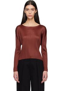 Pleats Please Issey Miyake Бордовые цвета месяца, октябрь, верхняя часть