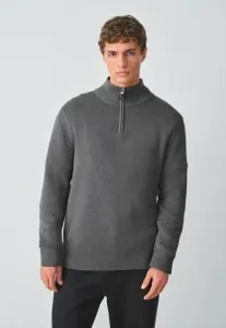 Джемпер с логотипом оленя, стандартного кроя. Next, Charcoal Grey