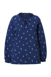 Лонгслив Ulla Popken, Light blue/Dark blue