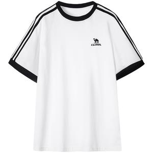 Футболка Women's Crew Neck Moderate Straight Fit CAMEL, infinite белый/phantom черный