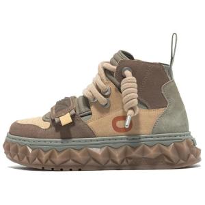 OETZI Кроссовки для скейтбординга унисекс с высоким верхом цвета хаки