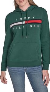 Женская флисовая мягкая толстовка с капюшоном Tommy Hilfiger, Forest