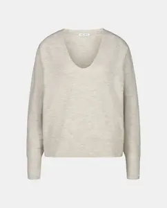 Женская блузка с V-образным вырезом Easy Wear, бежевый