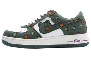 Кроссовки для скейтборда унисекс с низким верхом белого цвета Gold Member Bear, зеленый