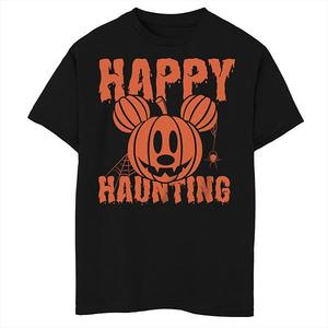 Футболка Mickey Mouse для мальчиков 8-20 Halloween Jack-o'-lantern Happy Hauntings Husky Disney