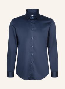 Рубашка деловая облегающая Seidensticker, синий