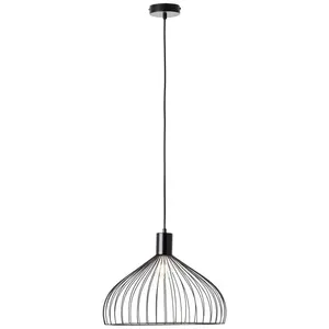 Бриллиантовая подвесная лампа Blacky E27 1 шт. Подвесной светильник 40 см, черный матовый Brilliant, Schwarz matt