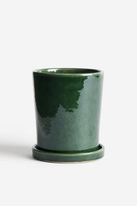 Небольшой горшок для трав с подставкой H&M, зеленый