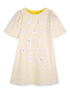 Платье с цветочной аппликацией Marc Jacobs Kids, желтый