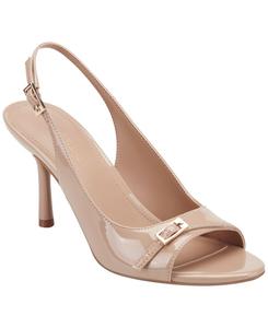 Женские сандалии Paza на шпильке с открытой пяткой Marc Fisher, Light Natural Patent