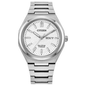 CITIZEN Часы Integrated Super Titanium™ Collection Solar Quartz Movement Super Titanium Strap Watch Men's Watch White Dial, White Dial