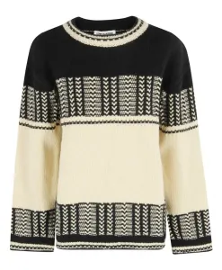 Жаккардовый вязаный свитер Low Classic, мультиколор