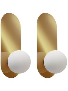 Beliani Комплект из 2 настенных светильников LEISI золотисто-белого цвета