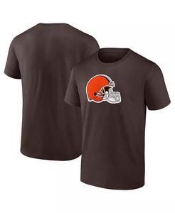 Мужская коричневая футболка с логотипом Cleveland Browns Evergreen Primary Fanatics, коричневый