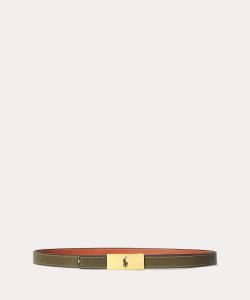 Двусторонний кожаный ремень Polo ID из кожи Vachetta