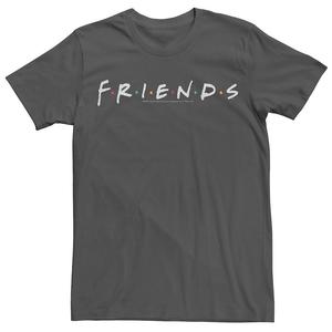 Мужская классическая футболка с логотипом на груди Friends Licensed Character, цвет Charcoal