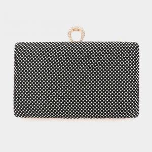 Блестящая прямоугольная вечерняя сумочка клатч FASHNZFAB