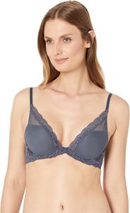 Бюстгальтер Feathers Contour с глубоким вырезом 730023 Natori, цвет Ash Navy