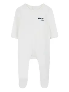Пижама с геометричным принтом Kenzo Kids, белый