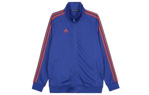 Курка Unisex Adidas с 3 полосками, синяя основа, оранжевые полосы