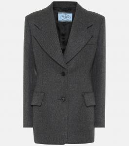 Шерстяной блейзер Prada, серый
