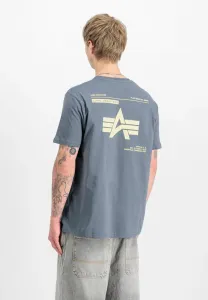 Футболка с принтом на спине Alpha Industries, Denim Blue