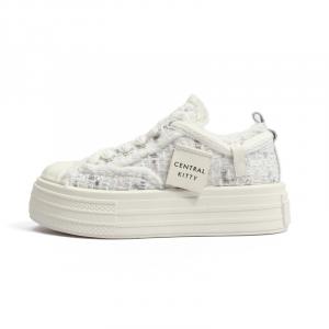 Кроссовки CENTRAL&KITTY Skateboarding Shoes Women's Low-top, бежевый