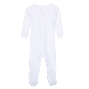 Детские хлопковые пижамы нейтрального сплошного цвета Leveret, белый