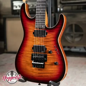 Электрогитара ESP USA Custom Shop M-II FR - Tiger Eye Sunburst с жестким футляром