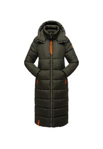 Стеганое пальто с хрустальным цветком NAVAHOO, цвет Dark Olive