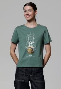 Футболка с принтом AFTS EICHHÖRNCHEN watapparel, темно-зеленый