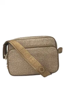 Сумка-сэтчел среднего размера с логотипом на ремне Borbonese, нейтральный