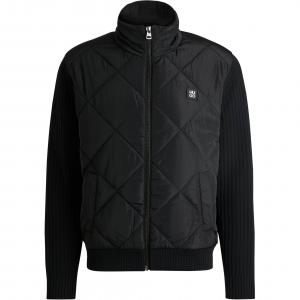 HUGO BOSS Куртка стеганая с нашивкой-логотипом, Black