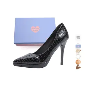 Xingdiman Тонкие каблуки на шпильке для женщин черные [в коробке], цвет Black [Box Included]