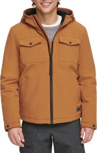 Мужская куртка Levi's Soft Shell с двумя карманами и капюшоном, Worker Brown Sherpa