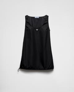 Мини-платье из Re-Nylon Prada, черный