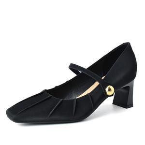 TATAYA Мэри Джейн на массивном каблуке 5,5 см женские — черные, цвет Black