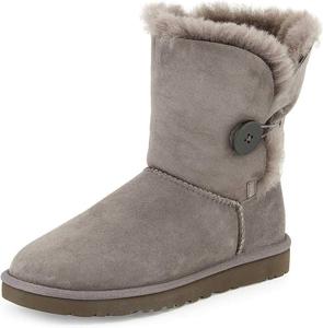 Женские зимние сапоги FSJ до середины икры, с круглым носком, плоской подошвой, теплым мехом, низким каблуком, удобные, размеры 4-15 US, Grey