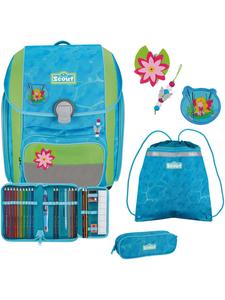 Scout Набор школьных сумок Genius, 4 предмета, стандарт DIN Water 2024, синий