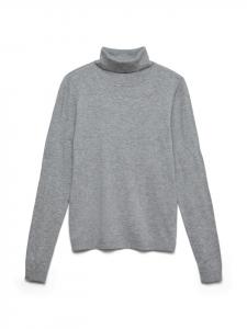 Vero Moda Вязаный свитер средне-серого меланжевого цвета