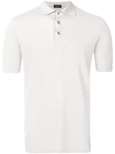 Рубашка-поло узкого кроя Dell'Oglio, белый