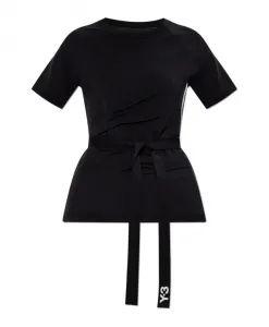 Футболка со шнурком Y-3, черный