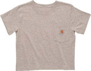 Футболка Carhartt для девочек с короткими рукавами и логотипом, Grey Heather