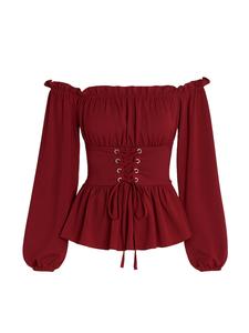 Elara Блузка в бордовом цвете
