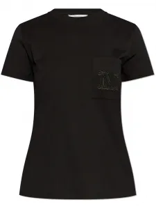 Футболка с вышитым логотипом MAX MARA, черный