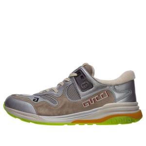 Кроссовки ultrapace 'silver metallic' Gucci, серебряный