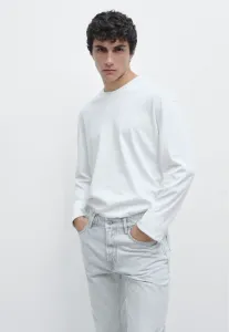 Футболка с длинным рукавом средней плотности Massimo Dutti, White