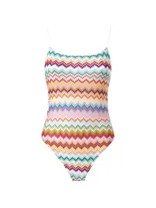 Купальник с зигзагообразным узором Missoni, белый