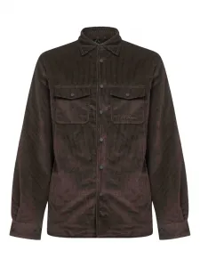 Куртка из вельвета на кнопках Mc2 Saint Barth, коричневый