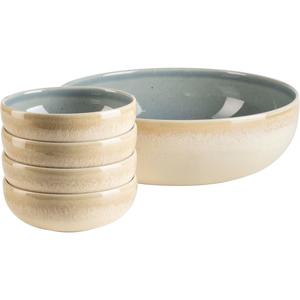 Салатная миска Candy, набор мисок, из керамики 5 шт., из керамики Mäser, синий